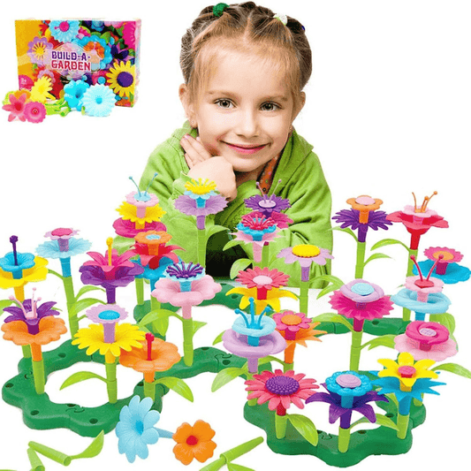 Σετ Montessori συναρμολόγησης πολύχρωμων λουλουδιών