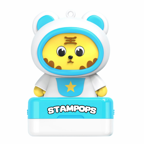 Stampops - Σφραγίδες Ζωάκια με Εξατομικευμένο Όνομα (Λευκό Μελάνι)