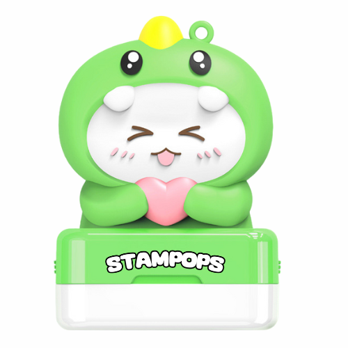 Stampops - Σφραγίδες Ζωάκια με Εξατομικευμένο Όνομα (Λευκό Μελάνι)